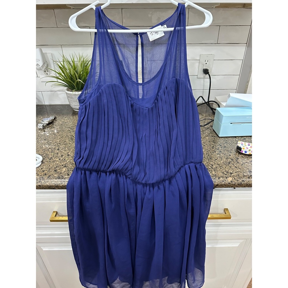j taylor NWT blue pleated dress‎ 16